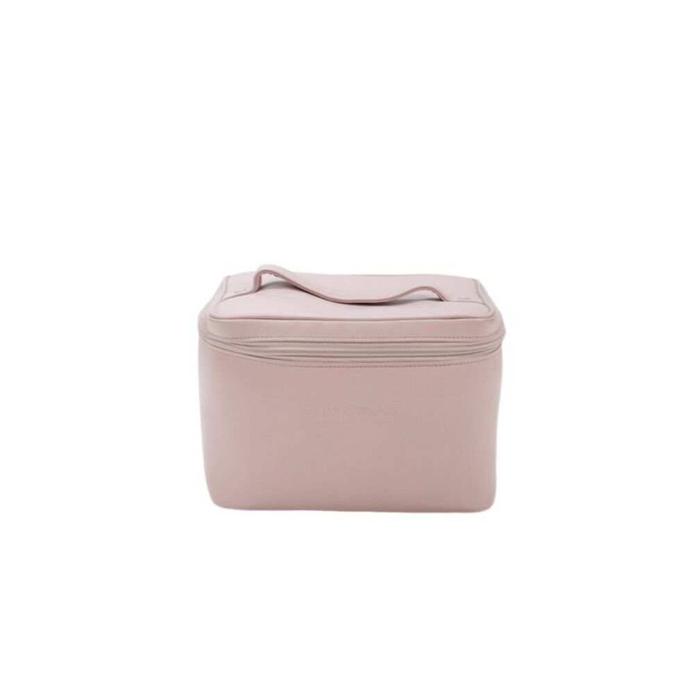 Penhaligon's Womens Leather Top Handle Zip with Mirror Makeup Case Pink